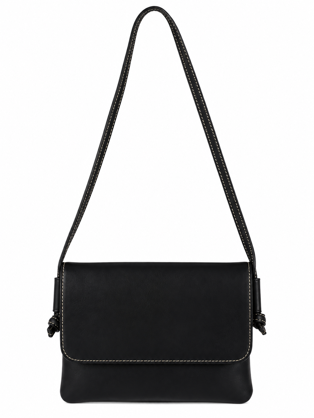 Bolso Plano de Cuero Auténtico – Elegancia Compacta