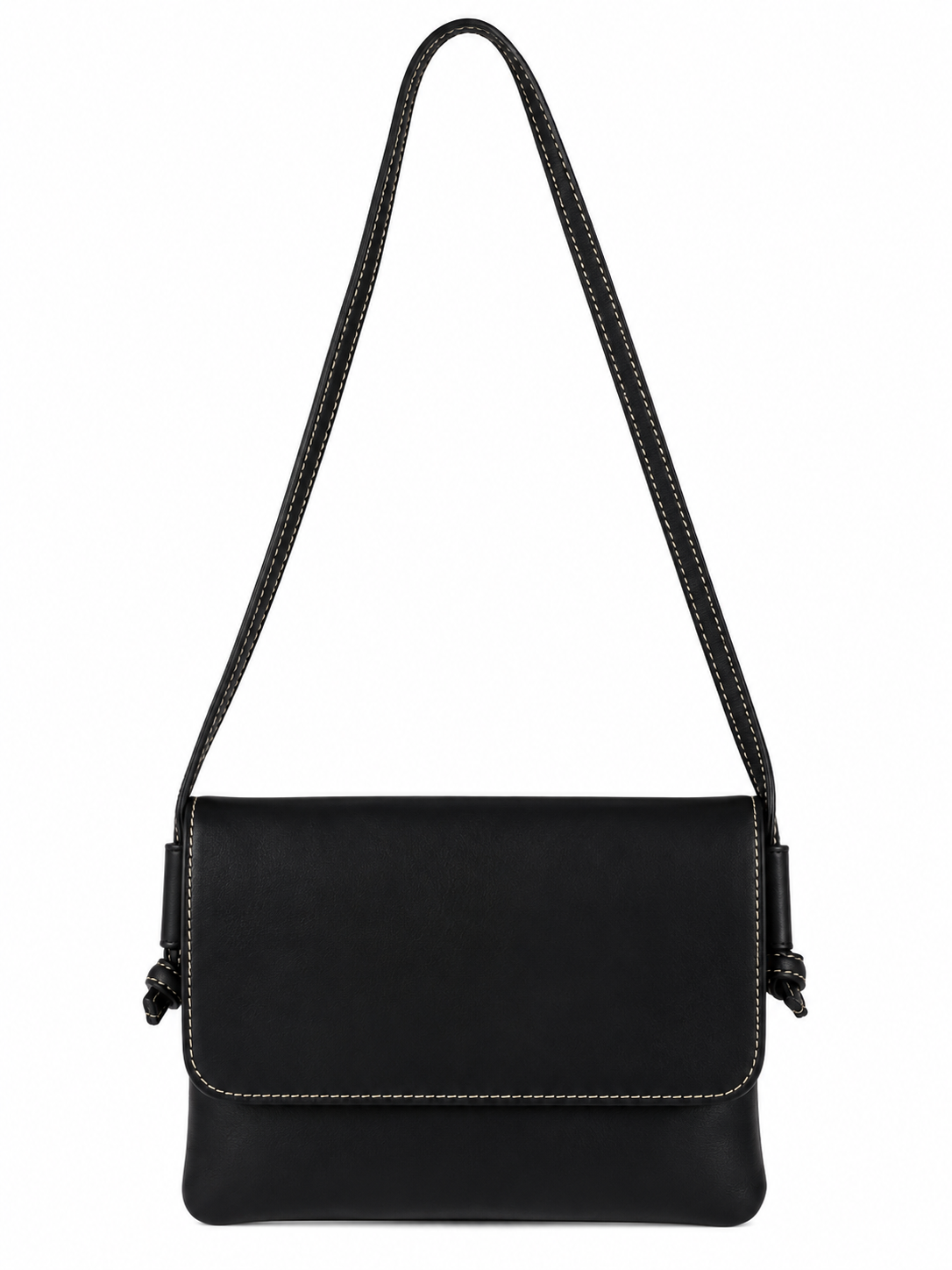 Bolso Plano de Cuero Auténtico – Elegancia Compacta
