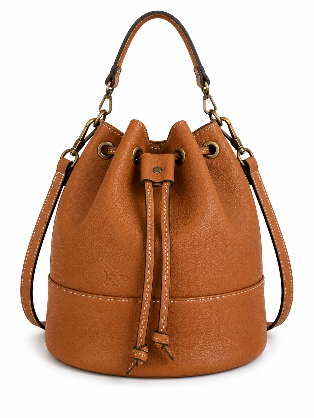 Bolso Bombonera de cuero