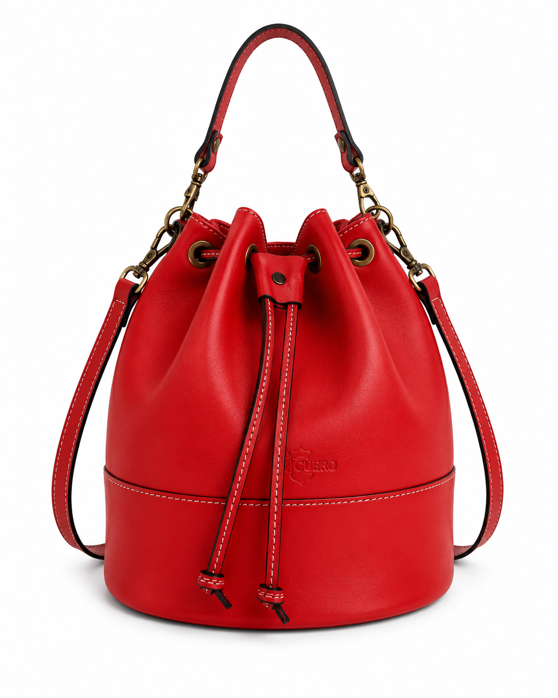 Bolso Bombonera de cuero