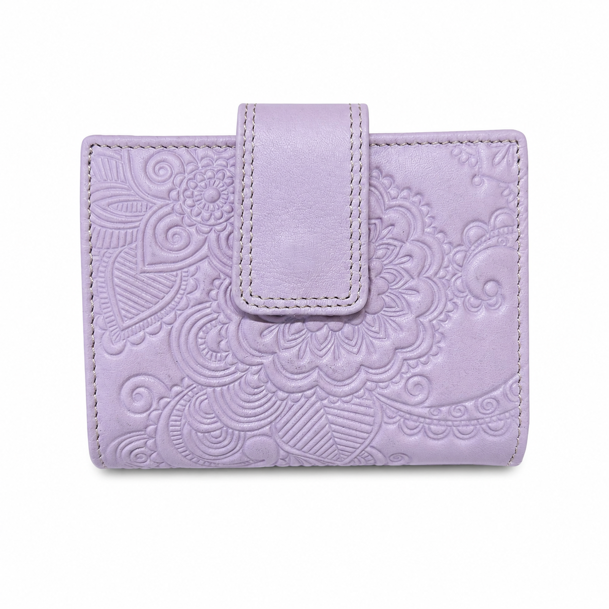 Cartera de piel BILL Peque – Grabado Floral