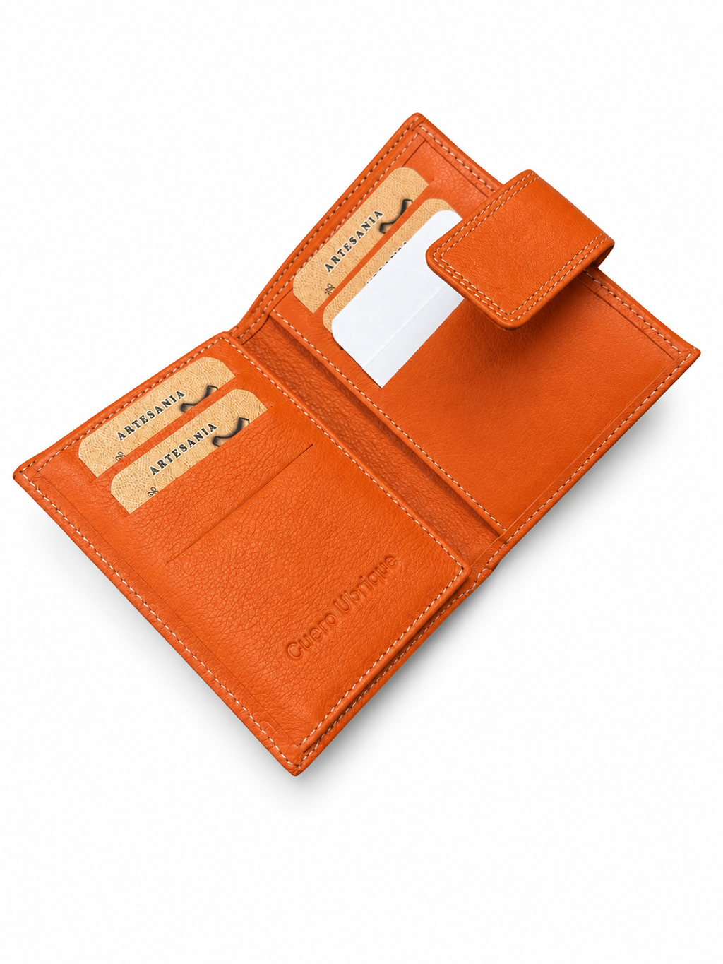 Cartera de piel BILL Peque – Grabado Floral