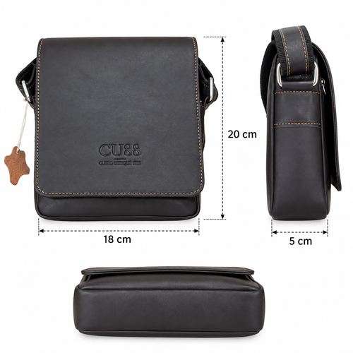 Bolso bandolera de hombre con solapa Senda Pequeña | CU88