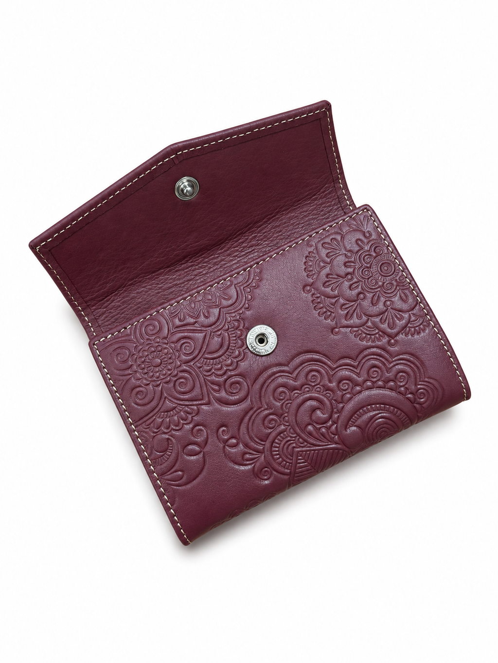 Cartera de piel Bi/Vi Peque – Grabado Floral