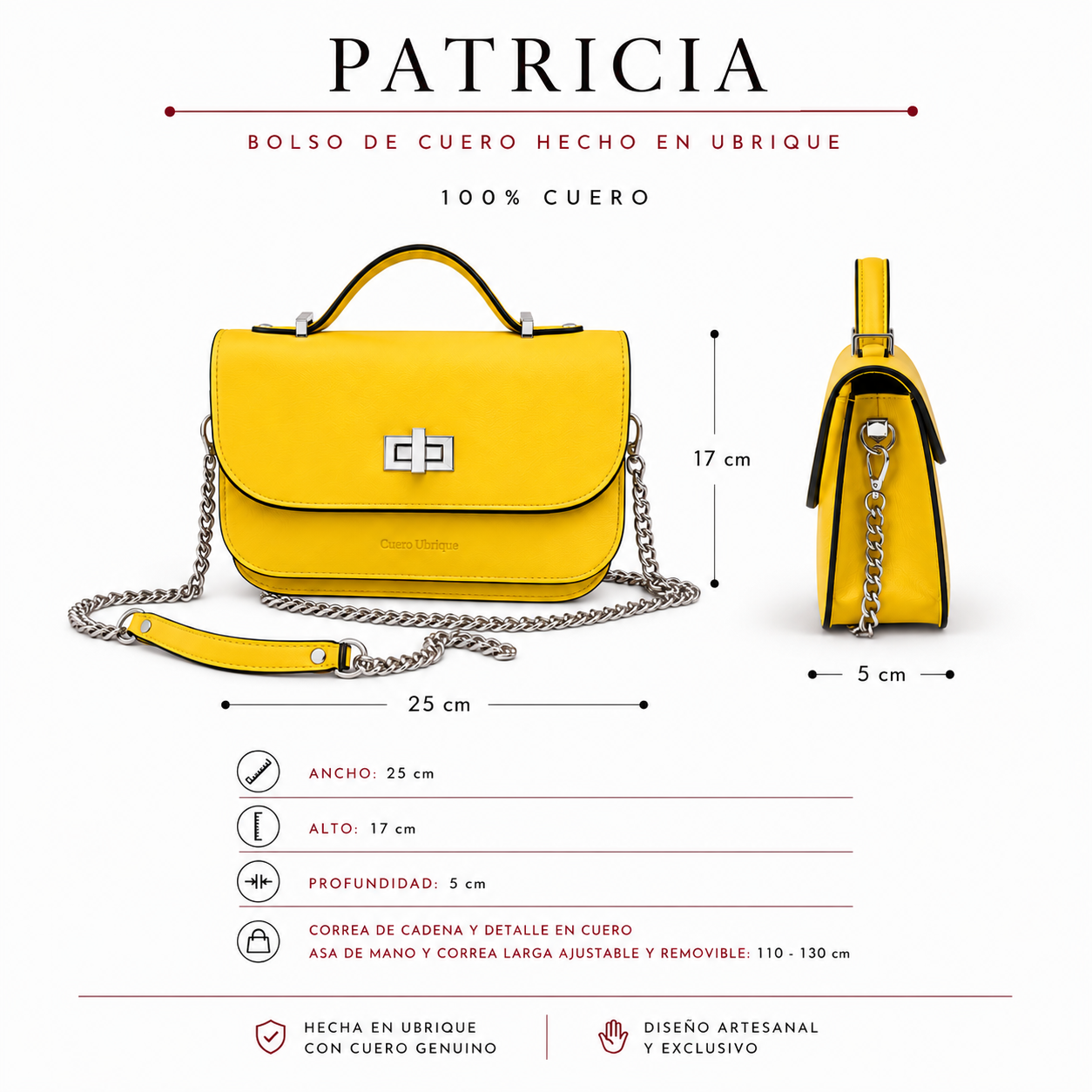 Patricia — bolso de cuero hecho en Ubrique