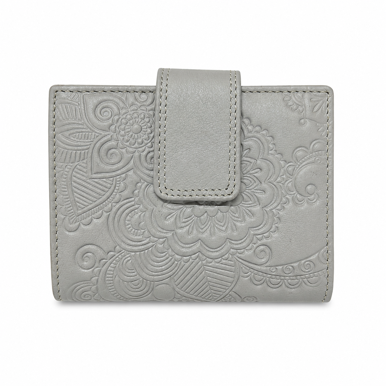 Cartera de piel BILL Peque – Grabado Floral