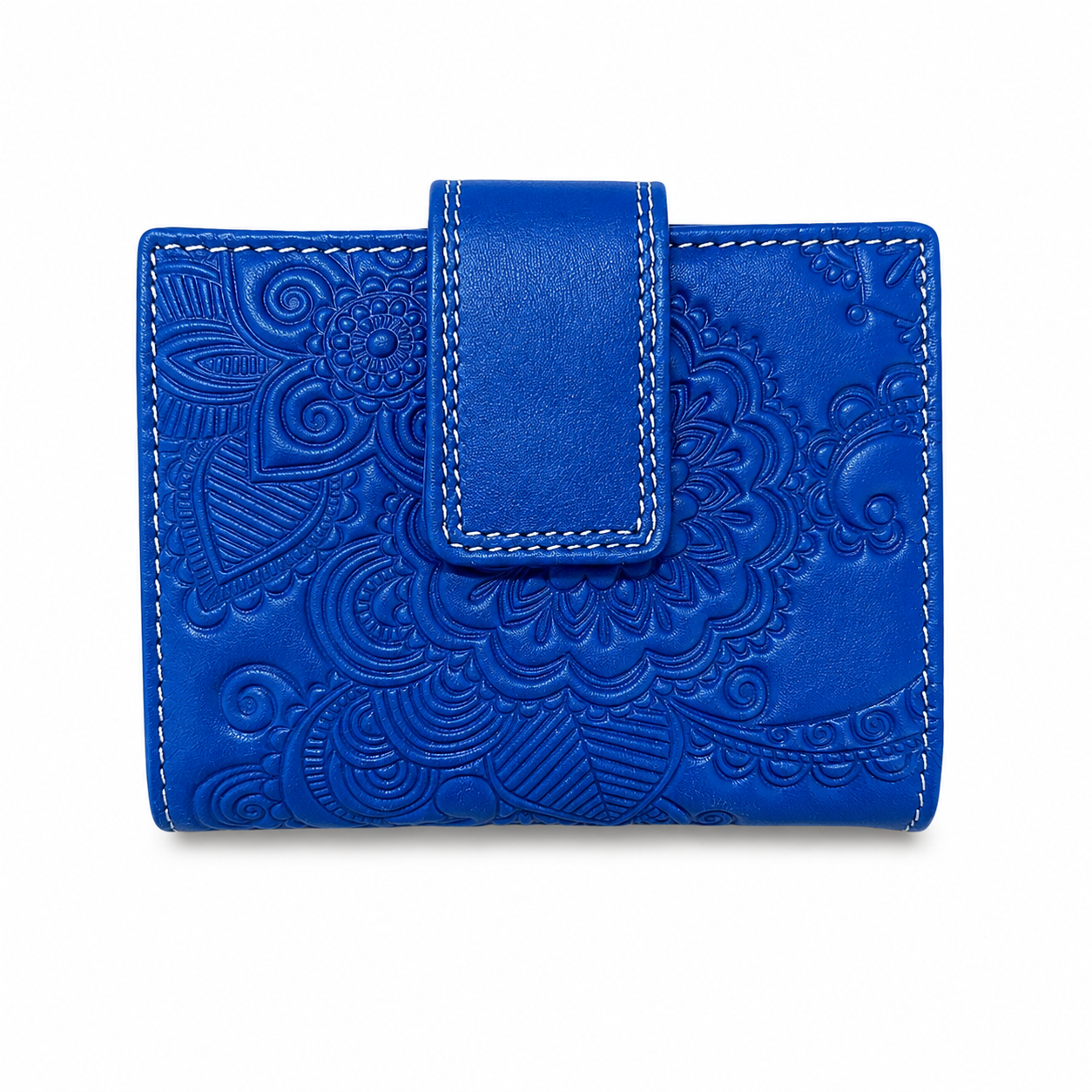 Cartera de piel BILL Peque – Grabado Floral