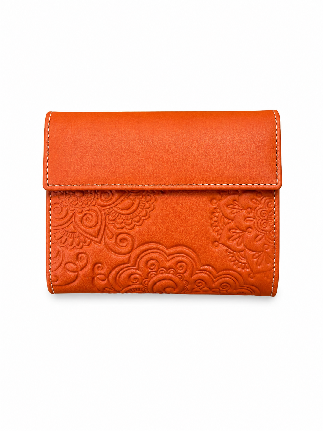 Cartera de piel BILL Peque – Grabado Floral