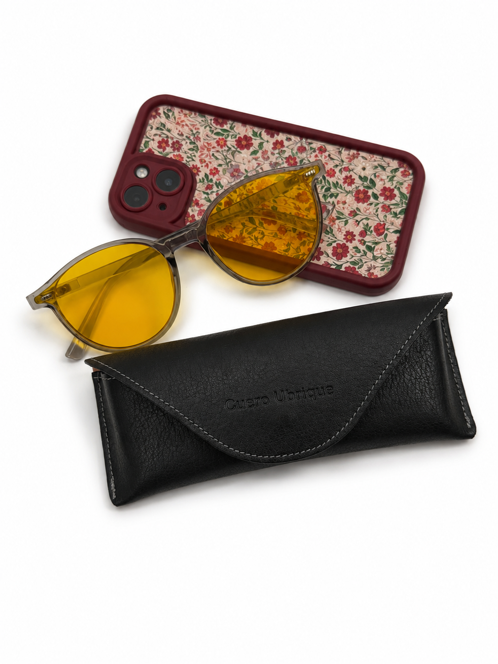 Estuche para Gafas de Cuero Auténtico 13-D