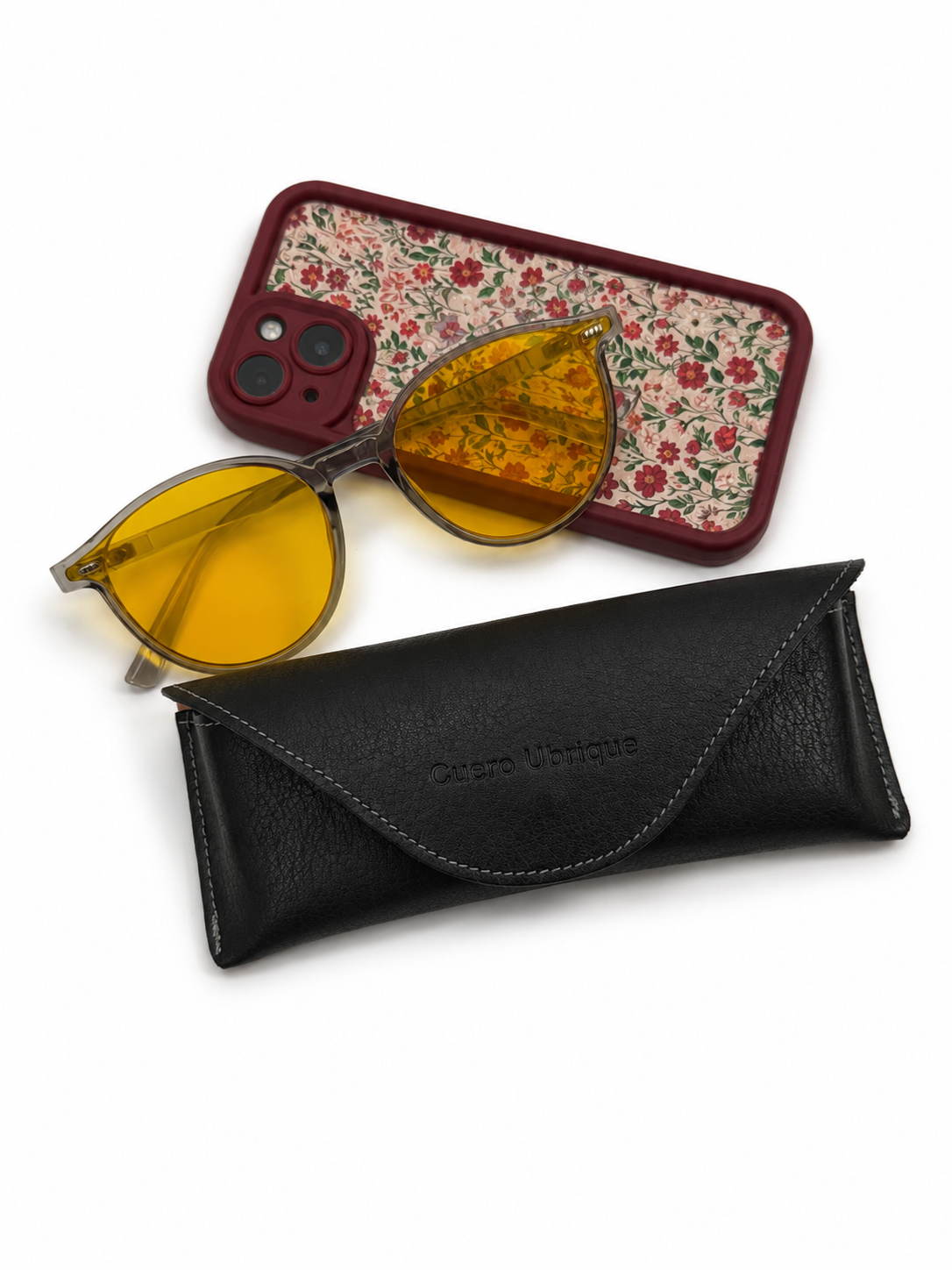 Estuche para Gafas de Cuero Auténtico 13-D