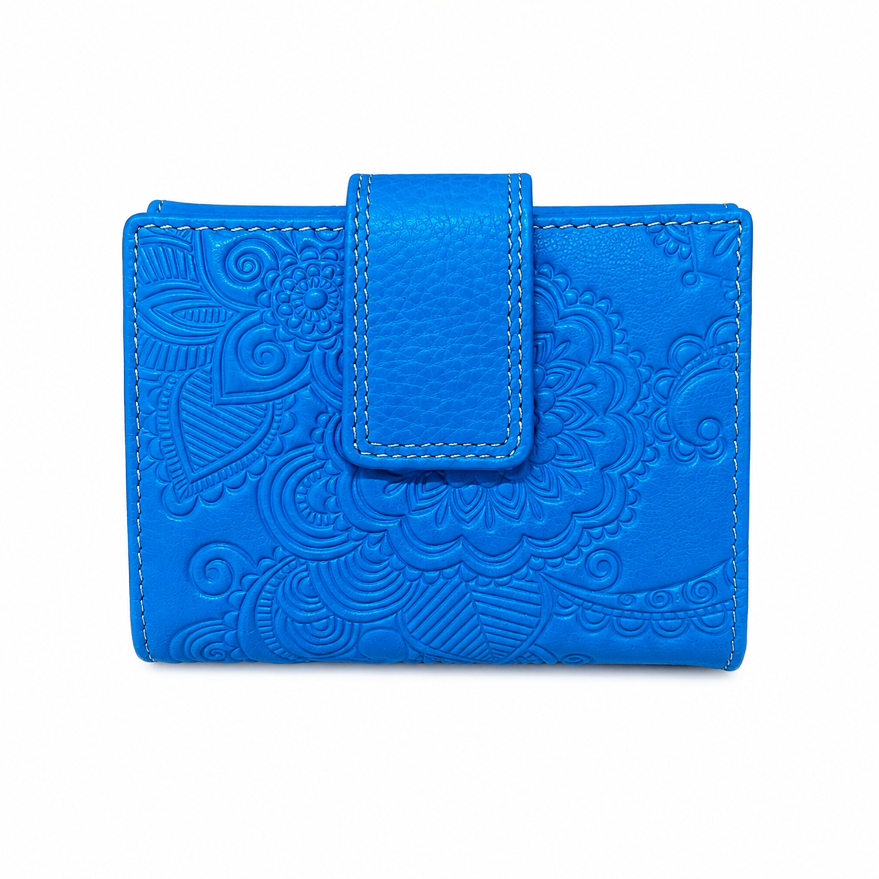 Cartera de piel BILL Peque – Grabado Floral