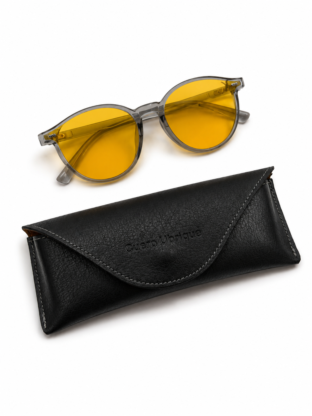 Estuche para Gafas de Cuero Auténtico 13-D