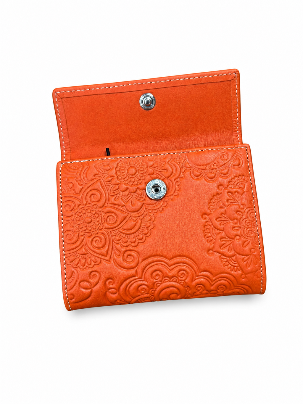 Cartera de piel BILL Peque – Grabado Floral