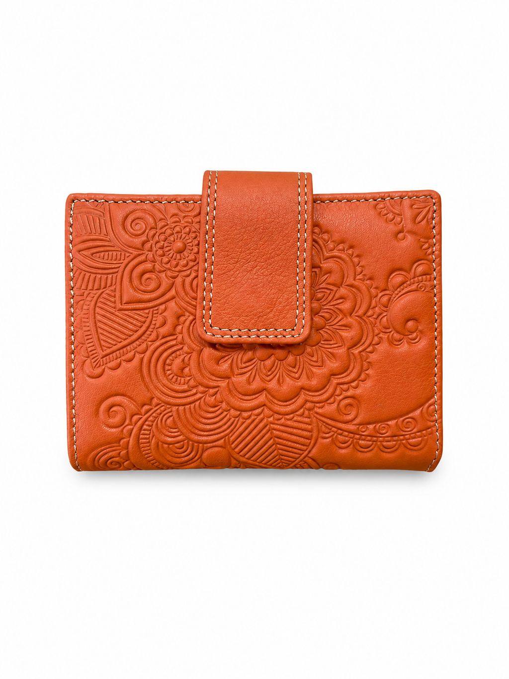 Cartera de piel BILL Peque – Grabado Floral