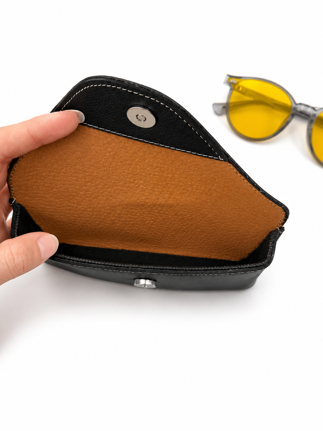 Estuche para Gafas de Cuero Auténtico 13-D