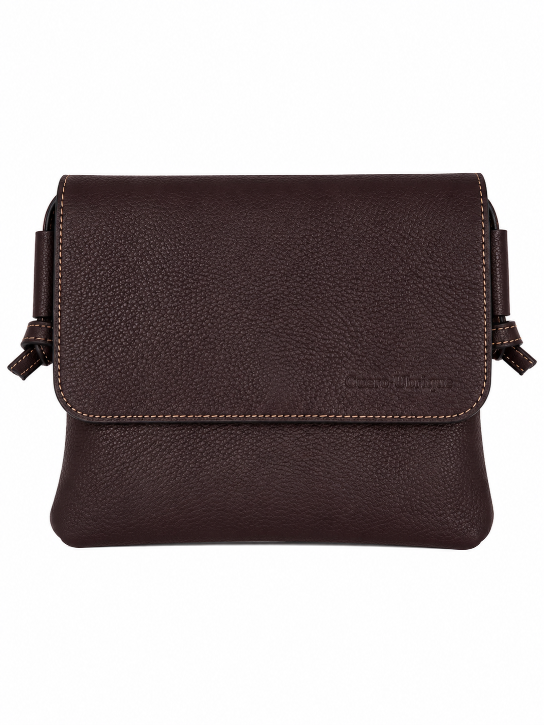 Bolso Plano de Cuero Auténtico – Elegancia Compacta