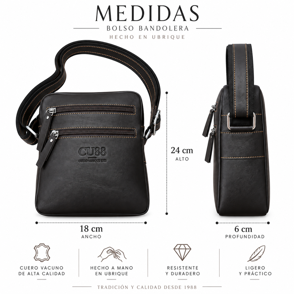 Bolso bandolera de piel Ubrique Esencial Plus