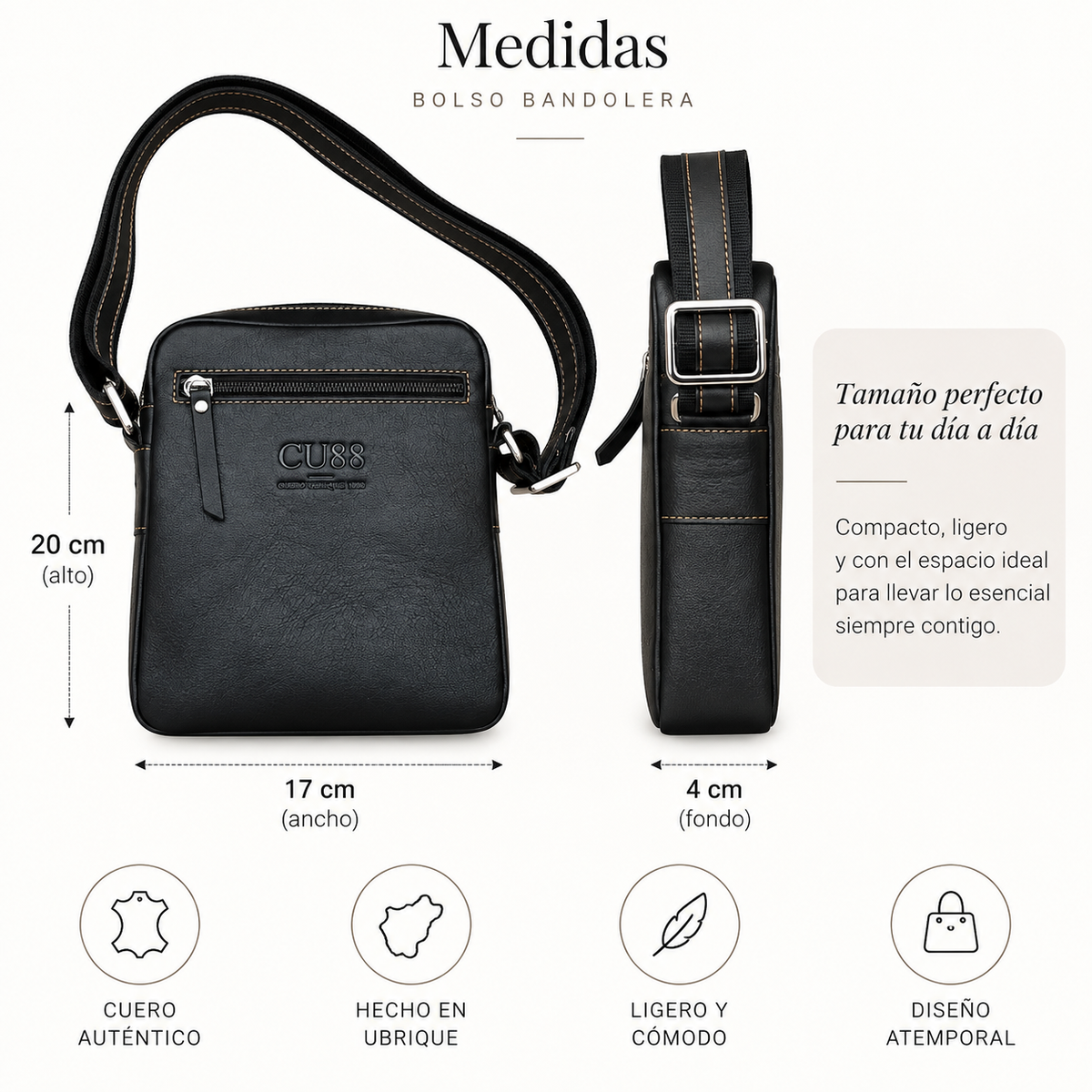 Bolso bandolera de piel Ubrique Esencial
