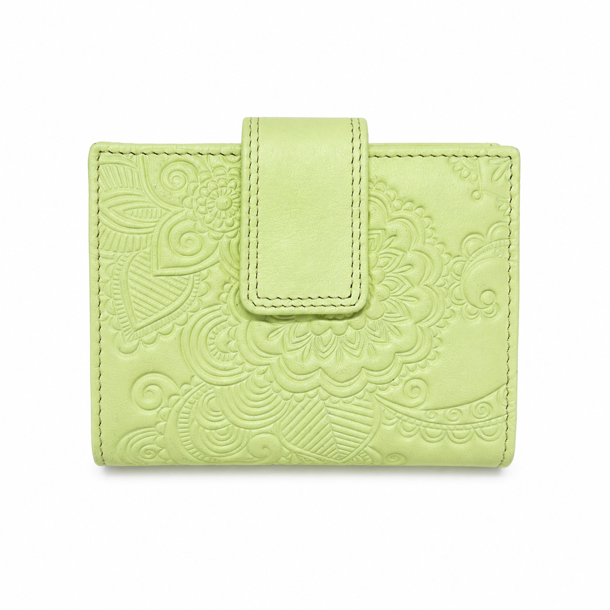Cartera de piel BILL Peque – Grabado Floral