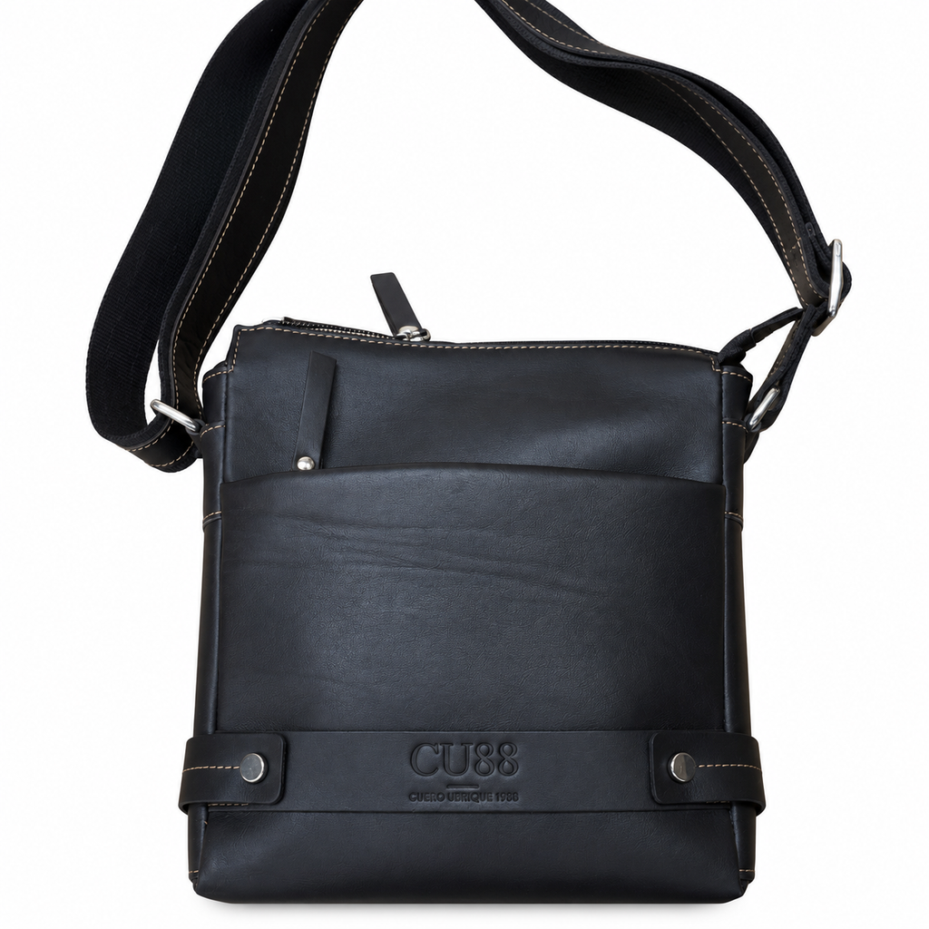 Bandolera de Hombre Grande en Cuero Natural — CU88 Ubrique
