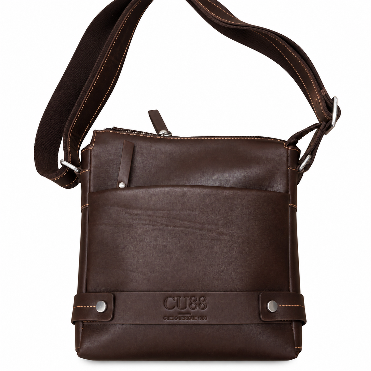 Bandolera de Hombre Grande en Cuero Natural — CU88 Ubrique