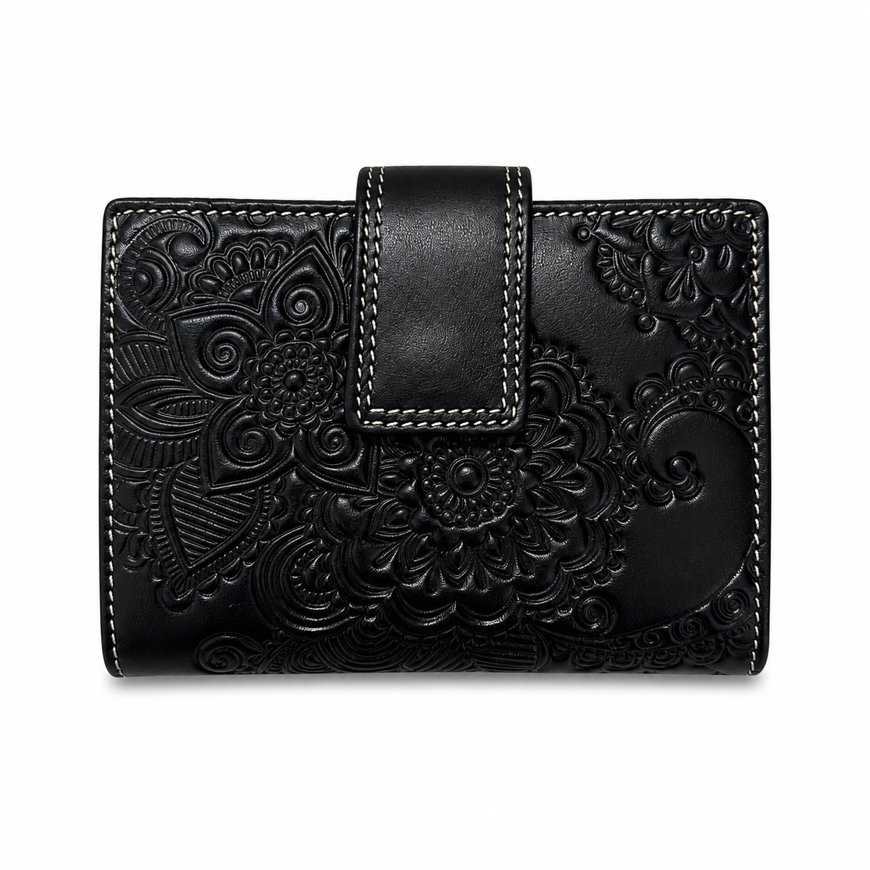 Cartera de piel Bi/Vi Peque – Grabado Floral