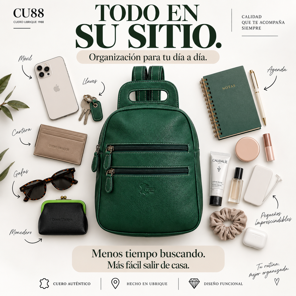 Pack Organizada CU88 — cuero auténtico hecho en Ubrique