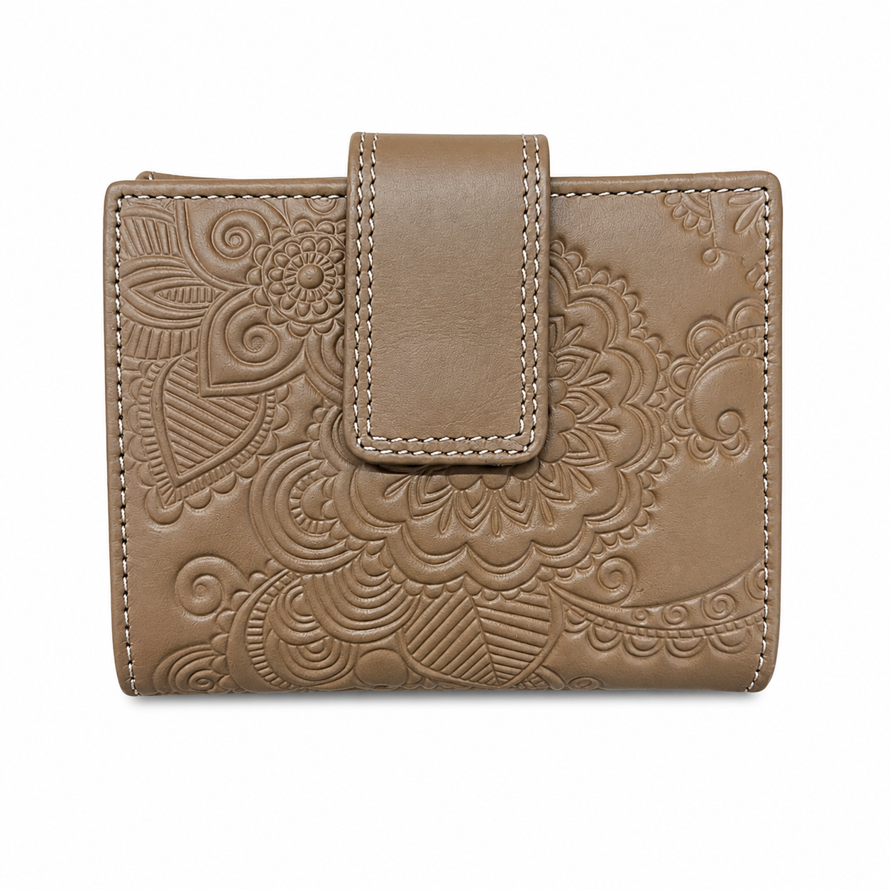 Cartera de piel BILL Peque – Grabado Floral